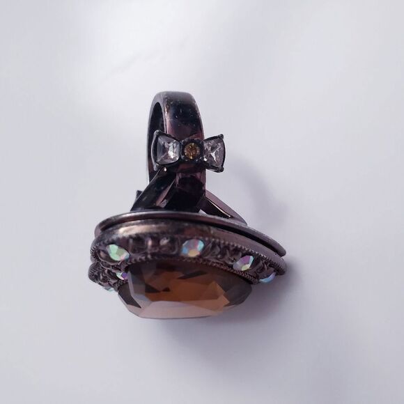 RARE VINTAGE Betsey Johnson Heart Locket Ring - Picture 4 of 4